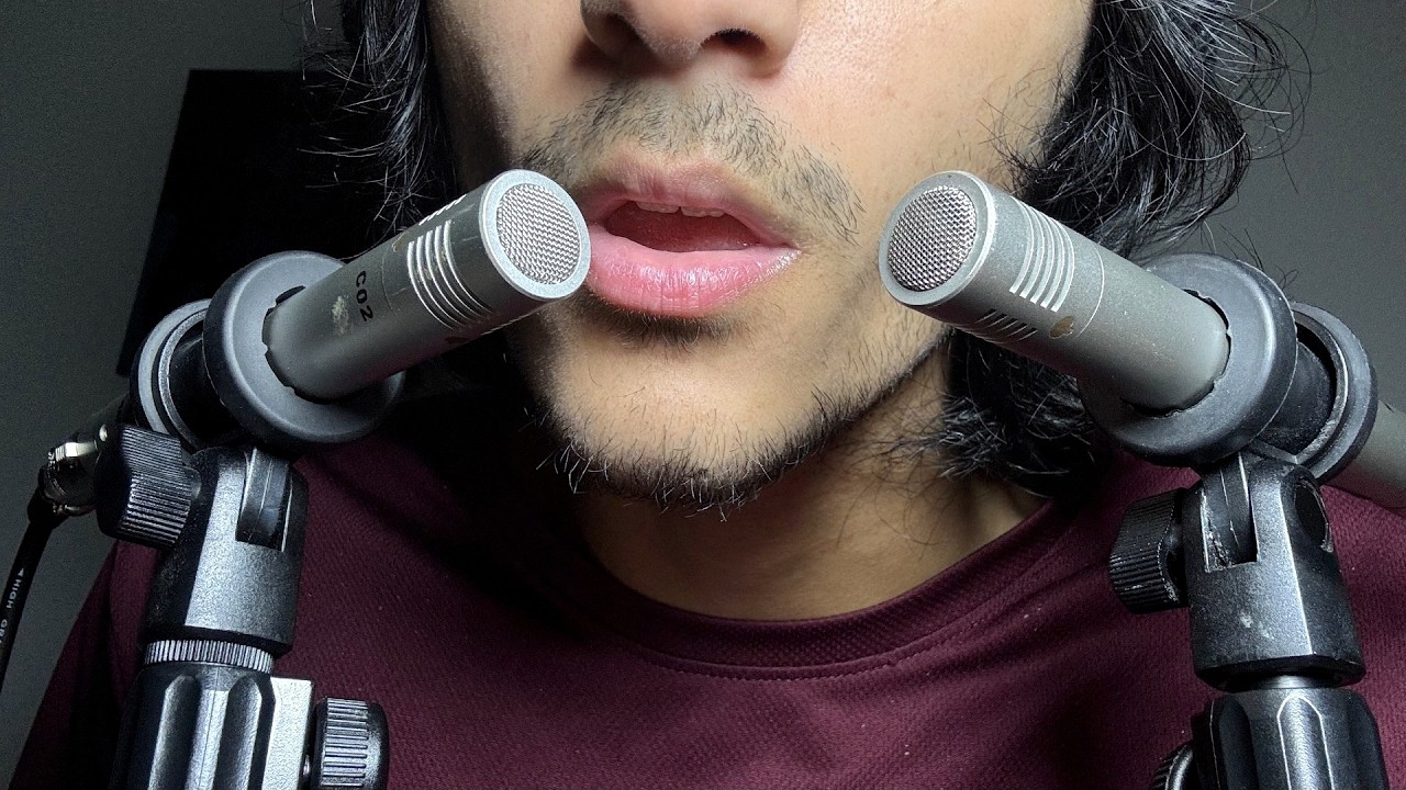 asmr upclose wet/dry mouth sounds & whispers (ear to ear)