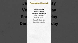 🔥 Days of the Week in French 🇫🇷 (Easy &amp; Fast!)