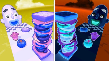 Sandwich Runner vs Reverse Speed Run   Walkthrough ,iOS Android  Colour Run New Update (part : 446)