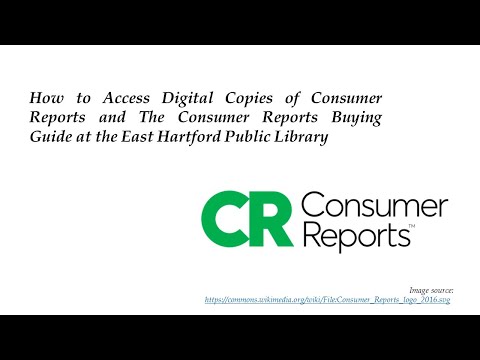How to Access Digital Copies of Consumer Reports & The Consumer Reports Buying Guide at the Library