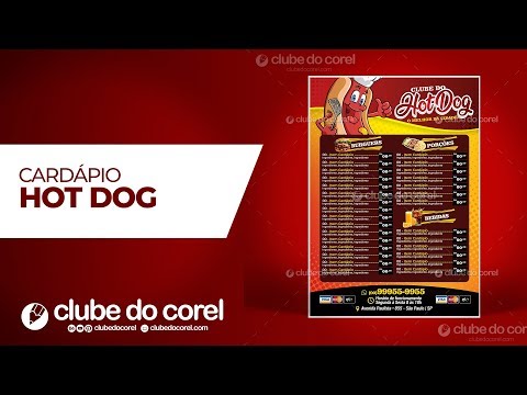 Cardápio Cachorro Quente (Hot Dog) - Clube do Corel