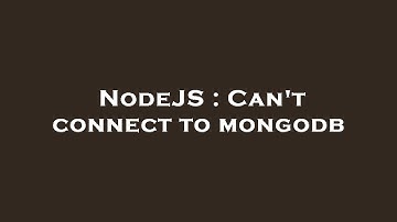 NodeJS : Can