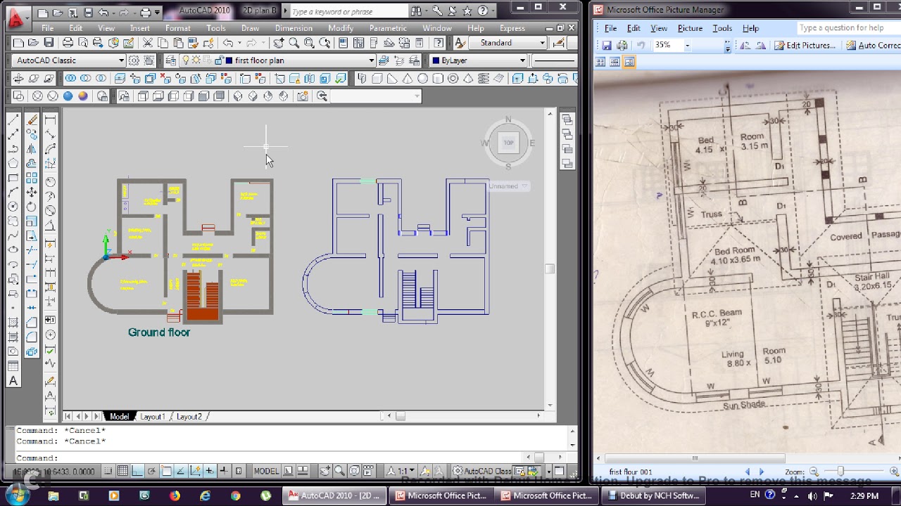 AUTOCAD IN HINDI PART 43HOW TO DRAW GROUND FLOOR PLAN IN 