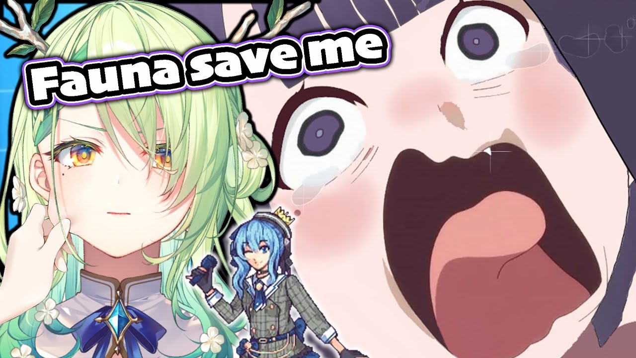 Ina: Save me Fauna! | Ina vs Suisei 『Hololive』