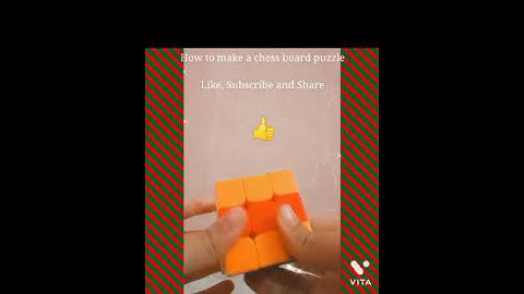 How to make chess board pattern on rubix cube