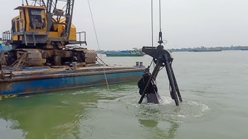 Sà lan mút cát xáng dây 1 tuần 1 chuyến trên sông tiền