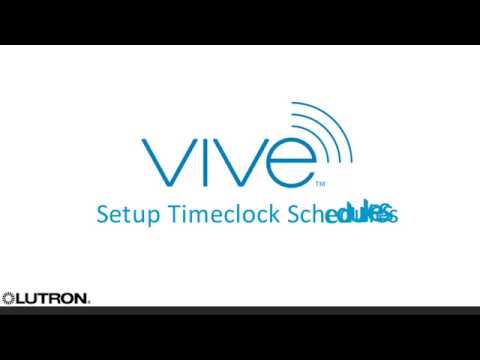 Vive – Setup Timeclock Schedules