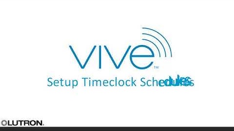 Vive – Setup Timeclock Schedules