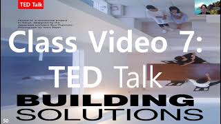 Class Video 7: Building Solutions TED Talk: Einstein