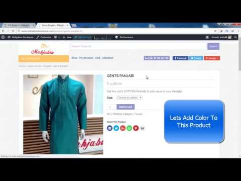 Add Size and Color To Product