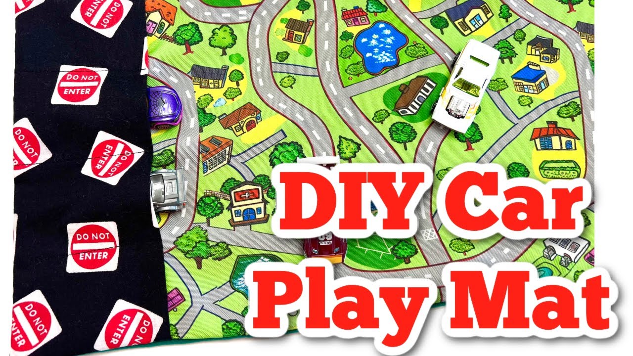 How to Sew a Roll Up Car Play Mat (Fits in Operation Christmas Child shoeboxes!) No Pattern Needed!
