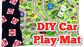 How to Sew a Roll Up Car Play Mat (Fits in Operation Christmas Child shoeboxes!) No Pattern Needed!