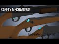 Safety mechanisms on firearms