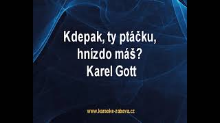 Kdepak, ty ptáčku, hnízdo máš - Karel Gott Karaoke tip