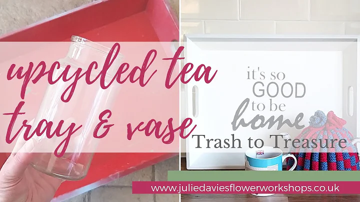 Trash to Treasure | upcycling a tea tray and a gla...