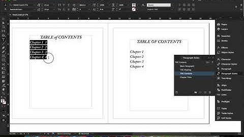 How to Create a Table of Contents in Adobe InDesign | Book Layout