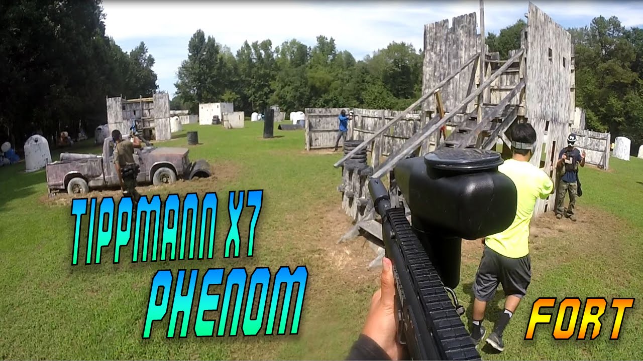 Angier NC Black River Paintball Fort x7 Phenom Pistol GamePlay YouTube