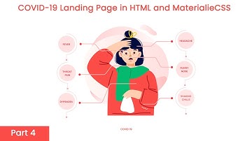 How to make landing page in HTML, CSS with MaterializeCSS | COVID-19 Landing Page Tutorial (Part-4)