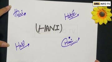 Hani Name Signature - Handwritten Signature Style for Hani Name