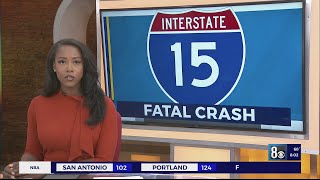 NHP investigates fatal crash involving wrong-way driver, tractor trailer on I-15 NB near Valley of F