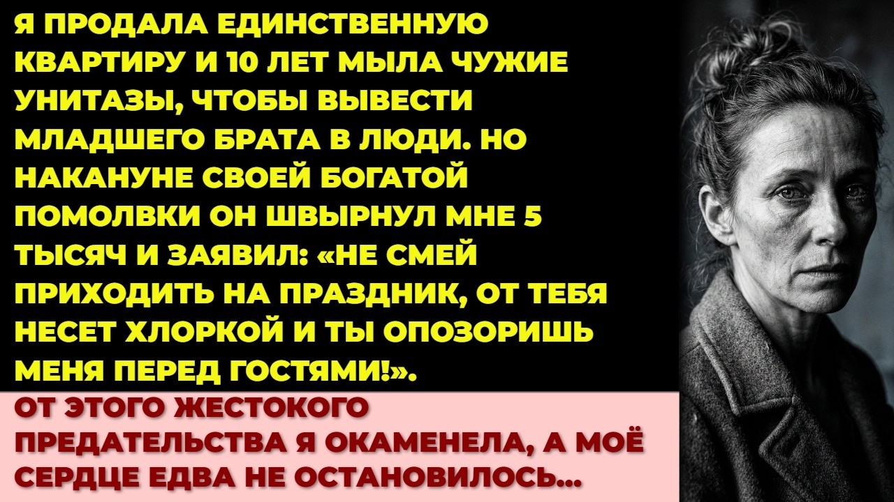 10 лет мыла унитазы ради брата — «Ты пахнешь хлоркой!». Но карма жестоко наказала его…