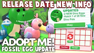 Adopt Me Fossil Egg RELEASE DATE! All *New* Info Leaks + New Trading Menu (Roblox)