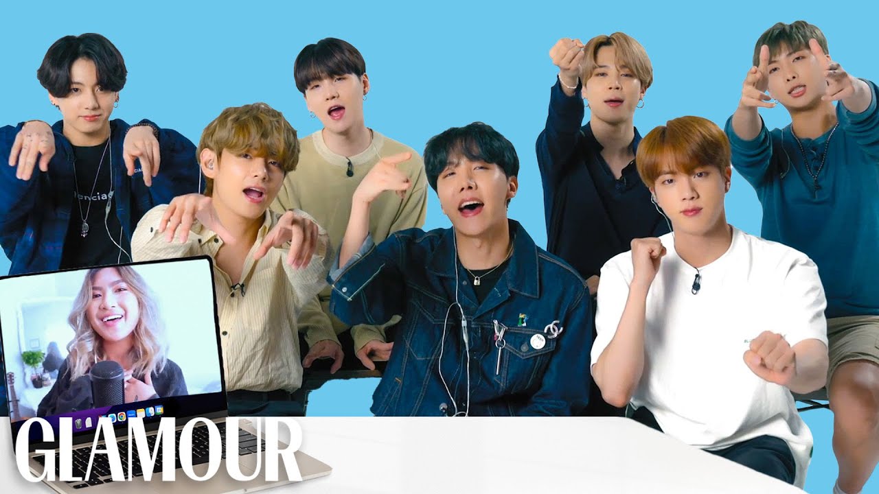 BTS Watches Fan Covers On YouTube | Glamour - YouTube