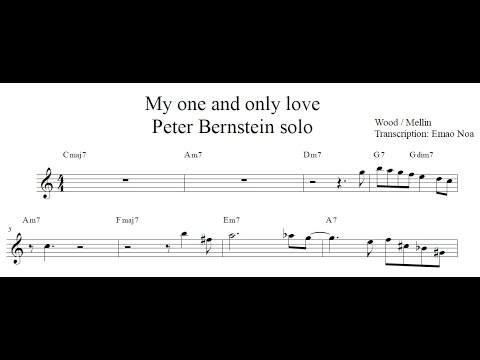 My One and Only Love - Peter Bernstein Transcription