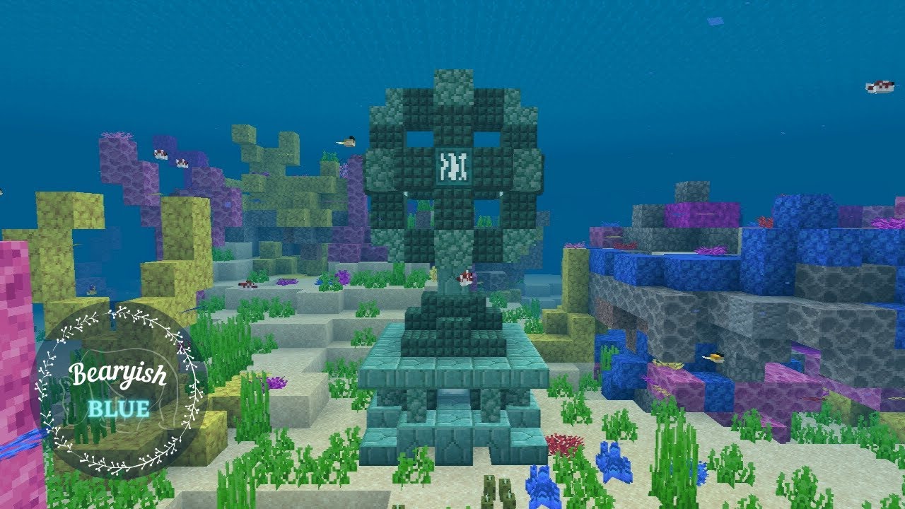 Prismarine Orb Conduit Design Build Tutorial [MC Bedrock/Pocket