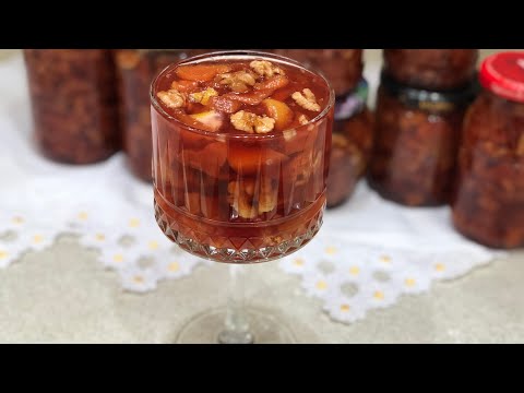 Айвовое варенье с лимоном и грецкими орехами.