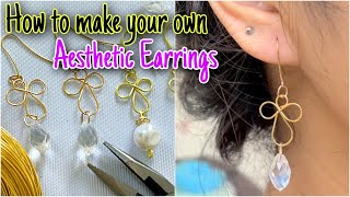 DIY Aesthetic Earrings || cara membuat anting aesthetic sendiri