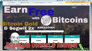 Earn Free Bitcoin w/BTC Gold & Segwit 2x| RegalCoin QT Wallet - Convert and Reinvest Tutorial