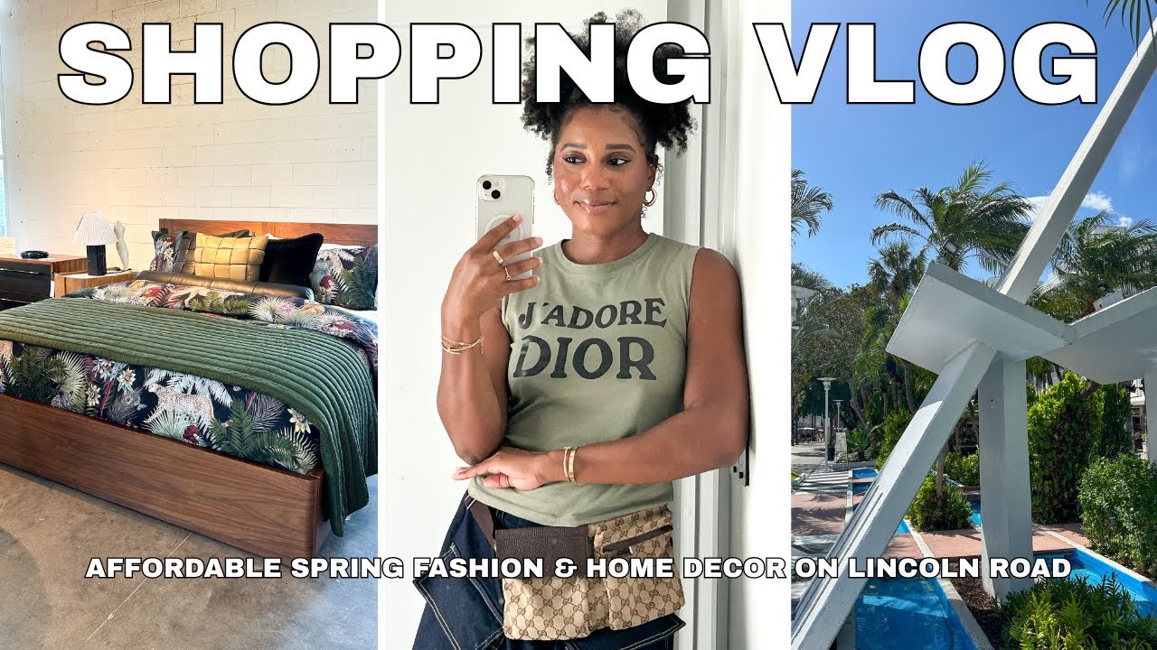 LINCOLN ROAD MALL MIAMI SHOPPING VLOG 🌴 Affordable Spring Fashion, Home Decor, Vintage & Restaurants