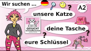 Deutsch lernen / A2: Possessivpronomen im Akkusativ: meinen / deinen / unseren etc. / Grammatik