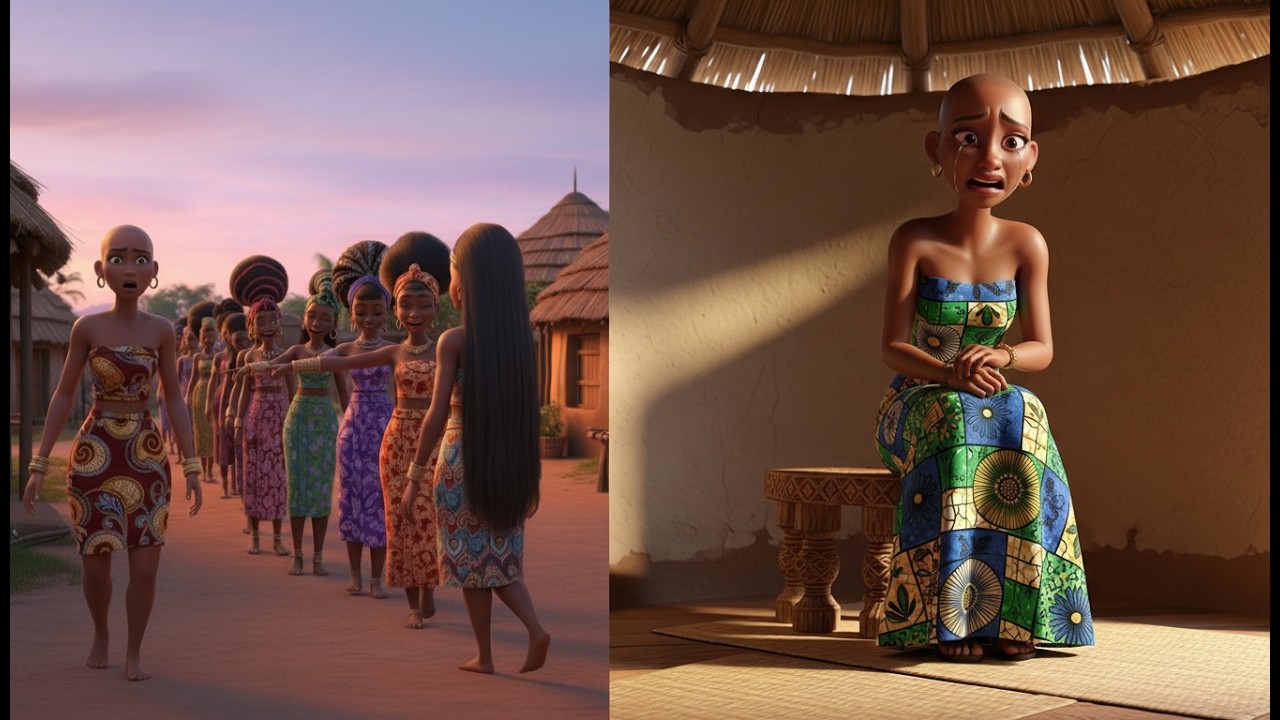 They mocked the only bald girl in the village, but a shocking twist changed everything #tales