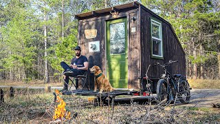 Cabin Camping in a Majestic Pine Forest | Me and My Dog