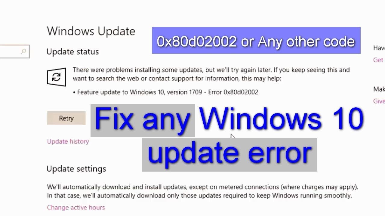 windows 10 1709 update fails