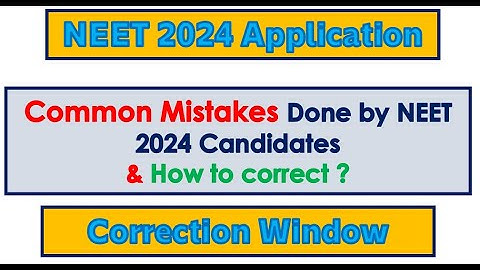 NEET 2024 application Mistakes and How to Correct Tamil|NEET 2024 correction window#neetug #mbbs