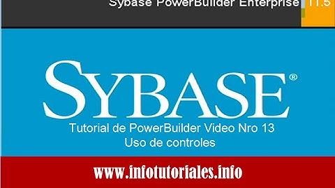 Tutorial de PowerBuilder Basico: Video 13 - Uso de Controles