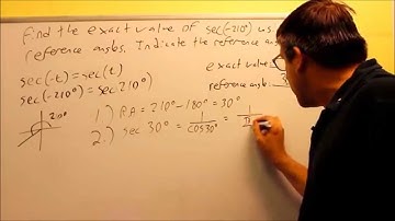 Find Exact Value Using Periodic Properties, Negative Angles: Ex 3