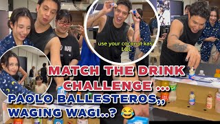 Paolo Ballesteros, naglaro ng Match the Drinks Challenge kasama ang Anak at mga Pamangkin..