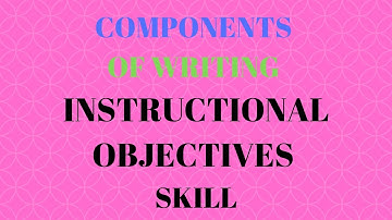 Components of Writing Instructional Objectives Skill (Hindi/English)