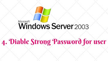4.  Disable Strong Password for user