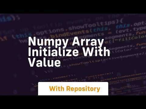 numpy array initialize
