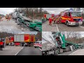 ++ TÖDLICHER LKW-UNFALL ++ [LASTER KRACHT AUF LASTER] FEUERWEHR im GROSSEINSATZ ~ MASSIVE ZERSTÖRUNG