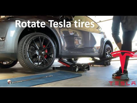How to rotate Tesla tires - YouTube