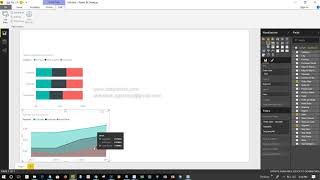 how to create area chart in power bi