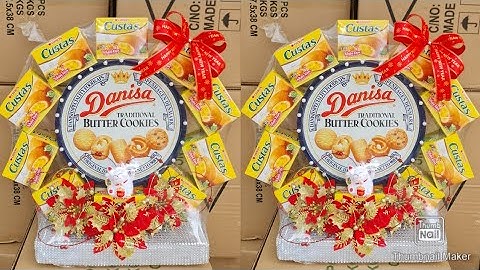 Cách làm giỏ quà Tết | Cách làm tháp bánh | @TamHien