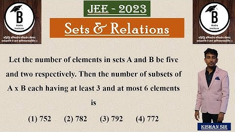 Let the number of elements in sets A and B be five and two respectively. Then the number of subsets