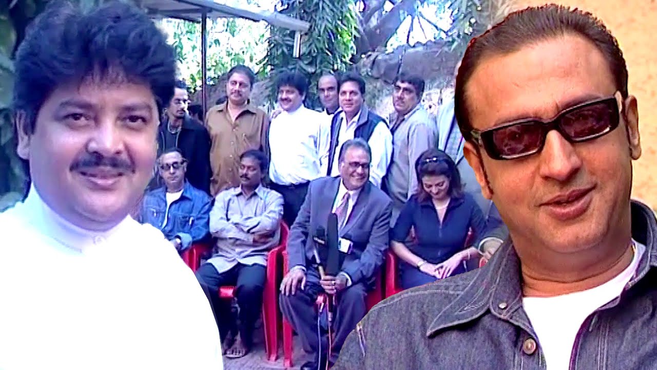 Udit Narayan & Gulshan Grover At Song Recording Of 